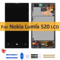 【❂Hot On Sale❂】 SRFG SHOP 4.0Quot; Rm-914 Lcd Nokia Lumia 520หน้าจอ Lcd สำหรับ Rm-915ประกอบดิจิไทเซอร์หน้าจอสัมผัสซ่อมพร้อมกรอบสำหรับ Nokia 520