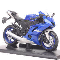 เด็ก118ขนาดมินิ WELLY 2020 Yamaha YZF R6ซูเปอร์แข่งจักรยาน D iecast ของเล่นยานพาหนะพลาสติกรุ่นรถจักรยานยนต์ของเล่นขนาดเล็กบลูส์