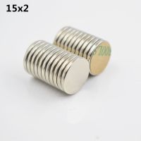 10pcs Neodymium magnet D15x2mm 3M Rare Earth small Strong Round permanent fridge Electromagnet NdFeB nickle magnetic sheet