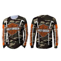 [In stock] 2023 design printing t-shirt men long sleeve new design harley davidson army 3d full print sublimationmotorcycle jersey cycling jersey long shirt，Contact the seller for personalized customization of the name