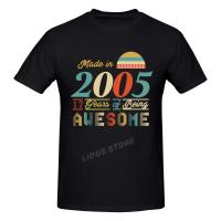 Made In 2005 17 Years Of Being Awesome 17Th Birthday Gift T Shirt Clothing Tshirt Cotton Graphics Tshirt Tee Gildan