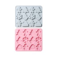 Snowman Snowflake Christmas Collection Chocolate Silicone Mold DIY Cookies Candy Cake Decorating Accessories Baking Tools