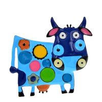 【YF】♕☄  CINDY XIANG Colorful Enamel Brooches Coat Sweater Milk-cow Pin Diaco Jewelry