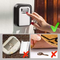 【CW】 Safe Wall Weatherproof 4 Digit Combination Keys Storage Lock Boxes Indoor Outdoor Password Security Code