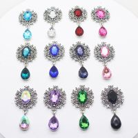 Wholesale Price Water Drop Brooches Buttons 5pcs/Lot 25x45mm Sewing Alloy Button Decor accessories DIY Sewing Beautiful Wedding Haberdashery