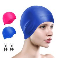 Man Women Swimming Hat Swimwear Adults Large Size Youth Waterproof Swimming Pool Caps Spandex Silicone Ear Protect Swim Caps