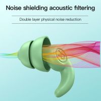 New Noise-reducing Earplugs Silicone Soundproof Anti-noise Mute Sleep Student Dormitory Swimming Nasal Clip Waterproof Earplugs