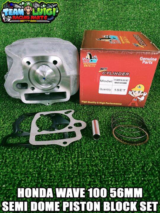 HACHI HONDA WAVE 100 56MM SEMI DOME PISTON CYLINDER BLOCK SET Lazada PH