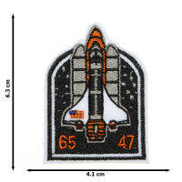 JPatch - (Rocket Number 65 - 47) จรวด นักบินอวกาศ องค์การนาซ่า (NASA) สำรวจดวงจันทร์  อวกาศ ดวงดาว โลก จักรวาล กาแล็กซี่ นอกโลก ตัวรีดติดเสื้อ อาร์มรีด อาร์มปัก มีกาวในตัว การ์ตูนสุดน่ารัก งาน DIY Embroidered Iron/Sew on Patches