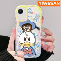 YIWESAN เคสสำหรับ Realme C30 C30s C33 C31,C35 C55 Narzo 50i Narzo Prime Narzo N55 50A Prime เคสการ์ตูนโดนัลด์เป็ดสีสันสดใสเคสป้องกันกล้องเคสโทรศัพท์โปร่งใสกันกระแทกเคสซิลิโคนอ่อนชัดเจน