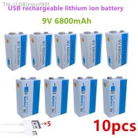 zmnf90 2023 New 9V USB rechargeable Li-Ion battery 9V 6800mAH is suitable for camera and other series of electronic products USB line