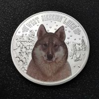 【CW】 New Year Gifts Sibirischer Wolf Plated Coin Wildlife Commemorative Coins Collectibles Business