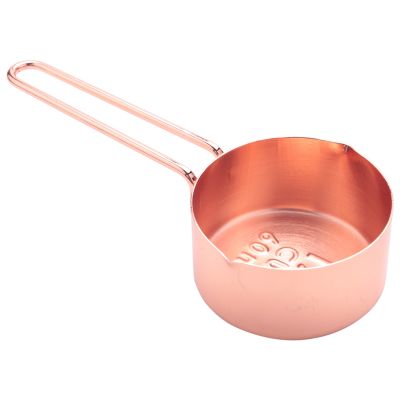 Rose gold Stainless Steel Measuring Cups and Spoons set of 8 Engraved Measurements,Pouring Spouts &amp; Mirror Polished for Baking and Cooking
