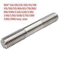 New Product 10Pcs/Lot Stainless Steel Double End Thread Rod Dual Head Threaded Bar Stud Bolt M4*16-200