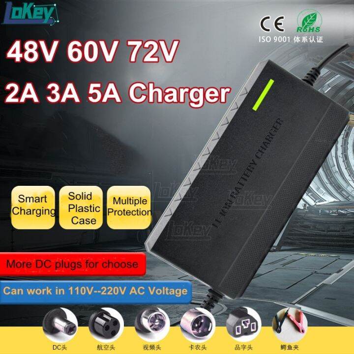 48v 60v 72v 2a 3a 5a 8a 10a Lipo Lifepo4แบตเตอรี่รถจักรยานยนต์ไฟฟ้า Ebike Scooter Charger 546v 6682