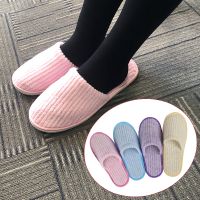 Home Guest Slippers Velvet Disposable Slippers Non-slip Hotel Supplies Portable Womens Slippers Guest Indoor Men Slippers Hot