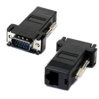 ??HOT!!ลดราคา?? VGA Extender Male To Lan Cat5 Cat5e RJ45 Ethernet Female Adapter (Black) ##ที่ชาร์จ แท็บเล็ต ไร้สาย เสียง หูฟัง เคส Airpodss ลำโพง Wireless Bluetooth โทรศัพท์ USB ปลั๊ก เมาท์ HDMI สายคอมพิวเตอร์