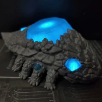 Mini Cute 16 Scale Dark Souls Crystal Lizard Light-up Statue PVC Figure Collectible Model Toy with LED Light