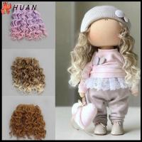 HUAN 15100cm DIY เครื่องประดับ มินิปอยผม อุณหภูมิสูง สกรู Periwig ตุ๊กตายาง วิกผมหยิก ผมตุ๊กตา