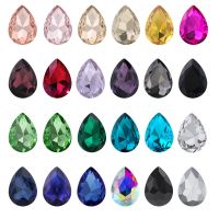 20pcs/lot 6x8/7x10/10x14/13x18mm Waterdrop Shape Crystal Glass Fit on Rhinestones Clothing Jewelry Making Accessories