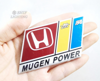 โลโก้เพจงานอลูมิเนียม มุเก็น ฮอนด้า Aluminum MUGEN POWER Logo Car Auto Decorative Emblem Badge Sticker Decal For HONDA CITY JAZZ FIT CIVIC ACCORD CRV BRV FREED BRIO