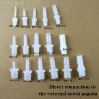 2Pcs Plastic 1/8 quot;1/4 quot;3/8 quot; Transparent Waterproof Split Thread Male Tooth Pagoda Pass Straight Through Male Thread Hose Adapter