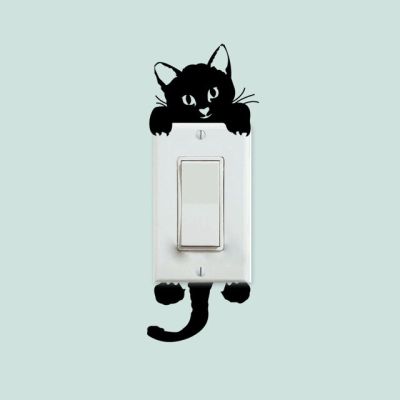 【SALE】 nancarenko1977 สติกเกอร์ติดสวิตช์ไฟลายสุนัขแมวนอนหลับน่ารัก DIY,สติกเกอร์ติดผนังตกแต่งบ้านห้องนอนห้องนั่งเล่นตกแต่งบ้าน