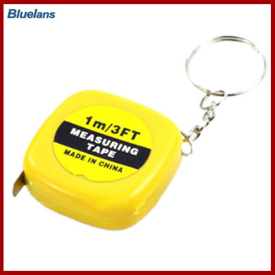 Bluelans®1 M/3ft ง่ายไม้บรรทัดหดเทปเครื่องมือวัดมินิแบบพกพาที่มีพวงกุญแจ
