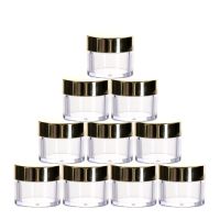 【CW】 10pcs 30ml Jar Gold Lids Bottle (Nails Powder/Glitters Or Powder）1OZ