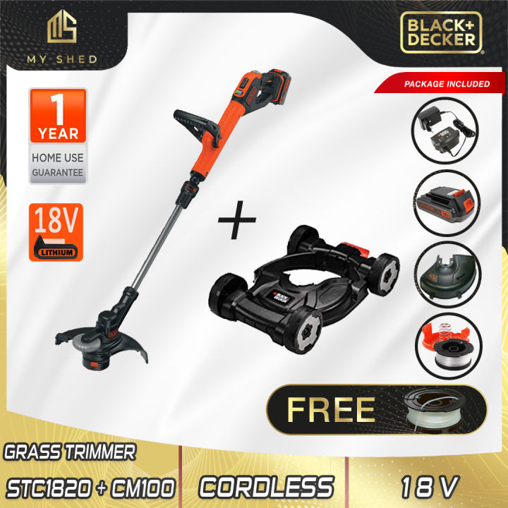 BLACK + DECKER STC1820EPCF Cordless Grass Trimmer 18V 1 Battery