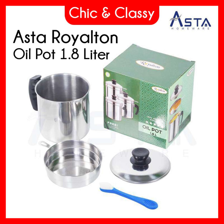 Asta Oil Pot 18 Liter Asta Royalton Tempat Saringan Minyak Stainless Steel Lazada Indonesia 0961