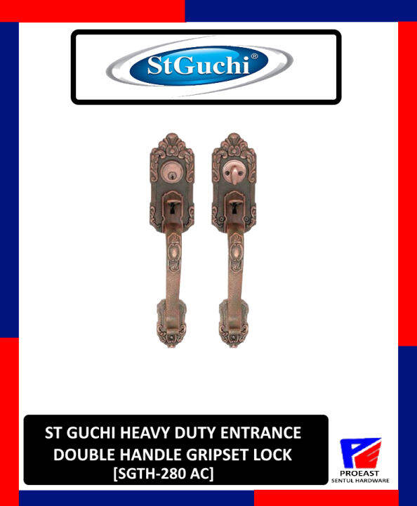 ST GUCHI SGTH280 AC 6070mm Zinc Diecast Double Handle Door Lock Set