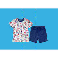 ✅ [4-5Y] London T-Shirt And Shorts Set ชุดเสื้อ-กางเกง ลายลอนดอน