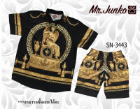 ?ส่งฟรี?เสื้อ,กางเกง (สั่งซื้อแยก)งานต่อลาย Mr-Junko ผ้าซาติน นิ่มใส่สบายไม่ร้อน SN-3443