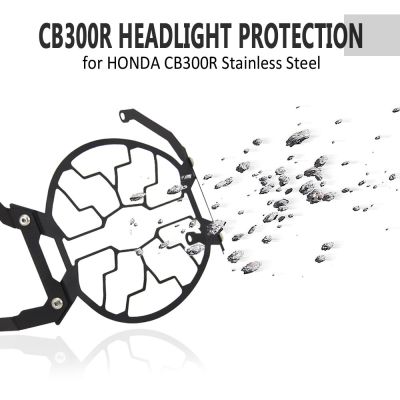 อุปกรณ์มอเตอร์ไซค์ใหม่อุปกรณ์ป้องกันฝาครอบป้องกันกระจังหน้าไฟหน้าขายึดสำหรับฮอนด้า CB300R CB 300R CB300 R 2019 2020