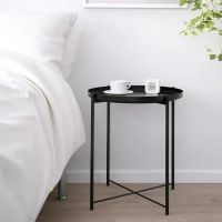 Nordic Modern Coffee Table Iron Small Flower Stand Corners Simple Round Side Table Lving Room Decor Tea Table 17.32x20.24"