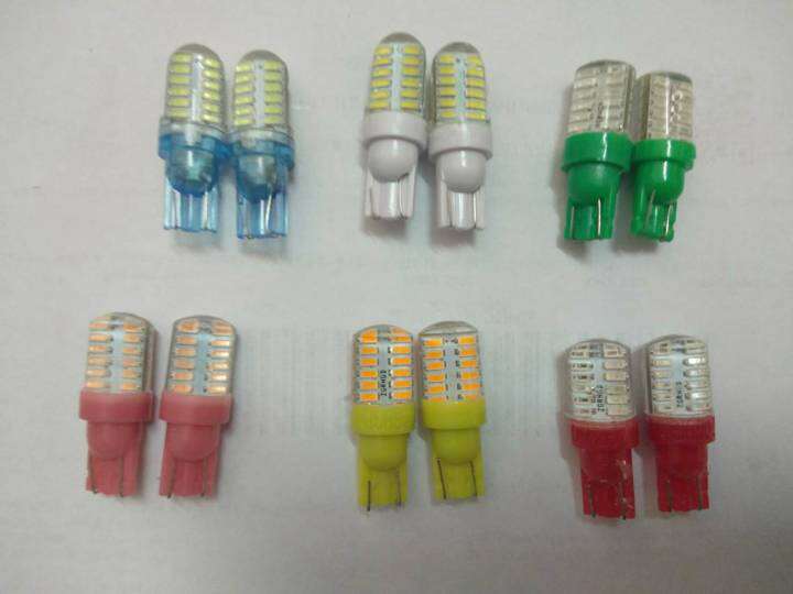 ไฟหรี่ซิลิโคน-24-ชิป-ขั้วเสียบ-t10-ไฟหรี่-led-24-ชิป-1-คู่-มี-6-สีให้เลือก-ขาว-ไอซ์บลู-แดง-เหลือง-เขียว-และ-ชมพู