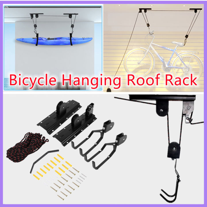 sydneywind-ราคาถูก-bicycle-hanging-roof-rack-แร็คแขวนจักรยาน-ที่แขวนจักรยานติดผนัง-ทนทาน