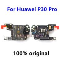 ต้นฉบับสําหรับ Huawei P30 Pro SIM / SD Card Reader Holder Conecction Board พร้อมสายดิ้นไมโครโฟน