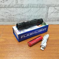 ไฟฉาย LED FLASHLIGHT ไฟฉายแรงสูง 10000 lumen พร้อมแบตเตอรี่ Li-ion 4800 mAh