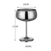 2pcs Stainless Steel Wine Glasses Single-Walled Insulated Unbreakable Goblets Metal Stemmed Wine Tumblers Dropshipping