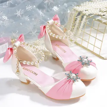 Girls Princess Shoes Dress Flower Leather Shoes | Kids heels, Princess  shoes, Kid shoes
