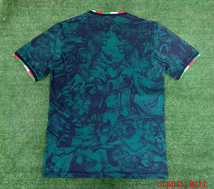 เสื้อเชิ้ตเสื้อแข่งฟุตบอลคุณภาพแบบไทย23-24เสื้อเจอร์ซีย์เตะฟุตบอลอิตาเลี่ยน