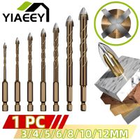 Cross Hex Tile Bits Glass Ceramic Concrete Hole Opener Alloy Triangle Drill Sizes 3/4/5/6/7/8/10/12mm