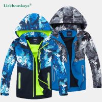 Brand Jackets For Children Outerwear Coats 2022 Spring Autumn Waterproof Windproof Fleece Hooded Kids Sport Clothing For Boys