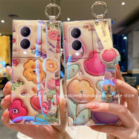 เคส Phone Case VIVO Y17s VIVOY17s 4G เคสโทรศัพท Cover ซิลิโคนนิ่ม3D พร้อมสายรัดข้อมือ2023เคส ลายภาพสีน้ำมันเคสลายดอกไม้หรูหราใหม่