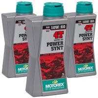 MOTOREX - POWER SYNT 4T 10W50 , 10W60 สำหรับทางเรียบ ***New Package***