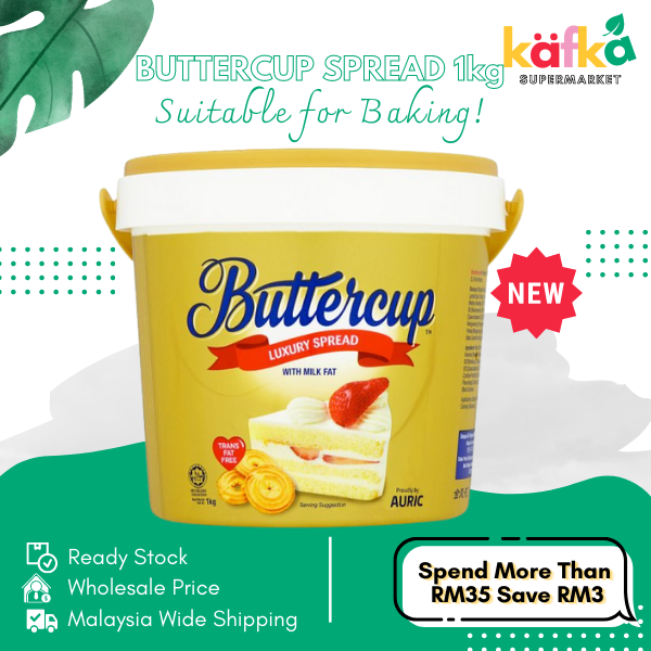 Buttercup Margarine Luxury Spread With Milk Fat 1kg Marjerin Butter Cup