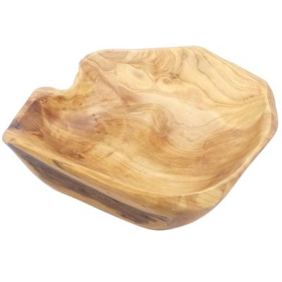 Wooden Fruit Salad Serving Bowl Hand-Carved Root Bowls Creative Living Room Real Wood Candy Bowl