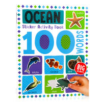 100 words Sticker Activity Book 100 words Sticker Activity Book Ocean English original picture book childrens interesting sticker interactive coloring book English cognitive enlightenment picture book